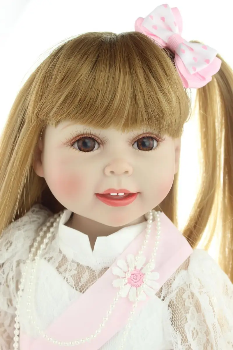 18 inches girl dolls AMERICAN PRINCESS Vinyl doll fashionable boneca brinquedos New Year present great girl