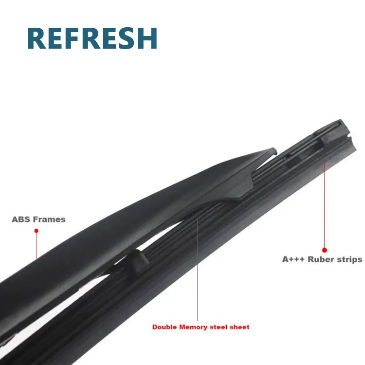 Front & Rear kit of Aero Flat Windscreen Wiper Blades AD61-621|HQ14D 