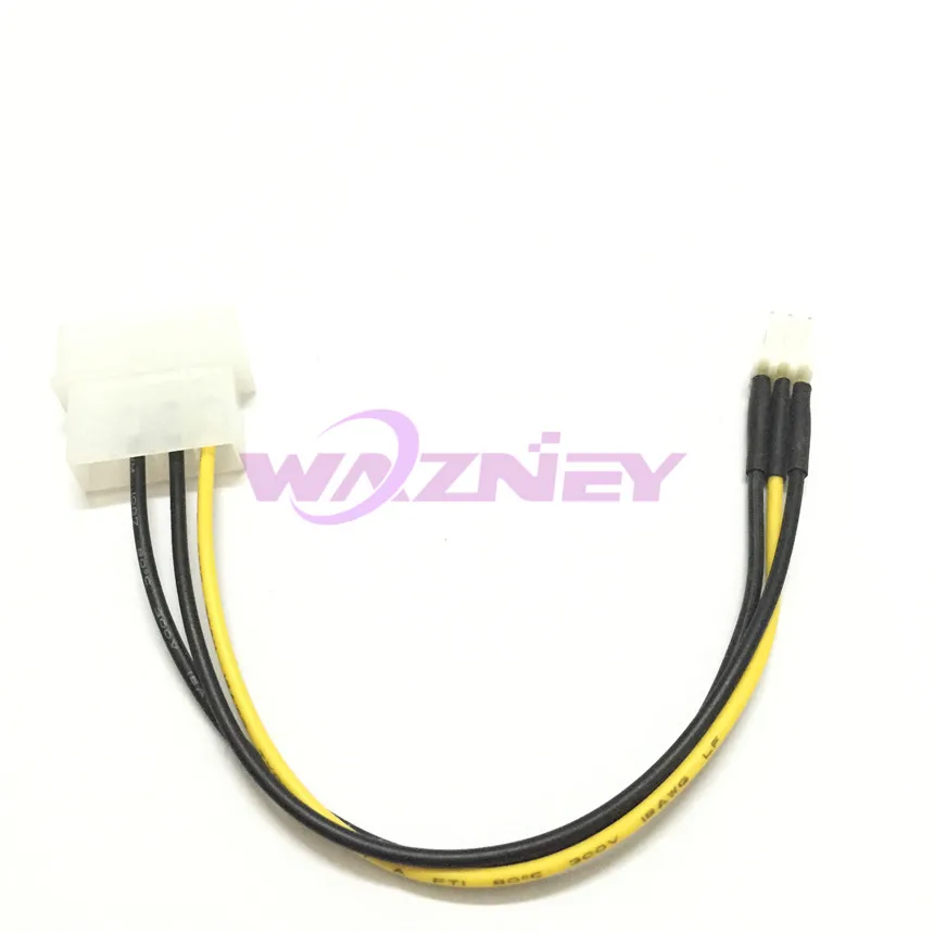 3 Pin Atx Fan To 4 Pin Molex Ide Connector Cable Fan Power Adapter,4pin