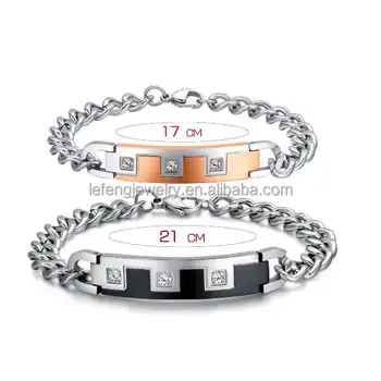 Metal Chunky Diamond His And Her Bracelet Relationship Metal Chunky Diamond His And Her Bracelet Relationship Bracelets For Him