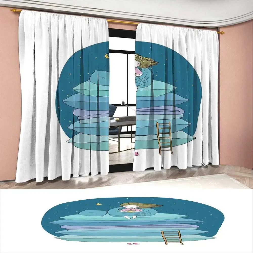 Alaza Basset Hound Window Sheer Curtains For Living Room