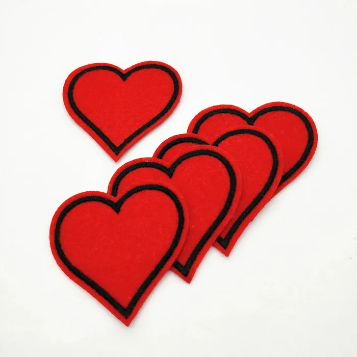Wholesale Custom Heart Embroidery Patch - Buy Heart Embroidery Patch ...
