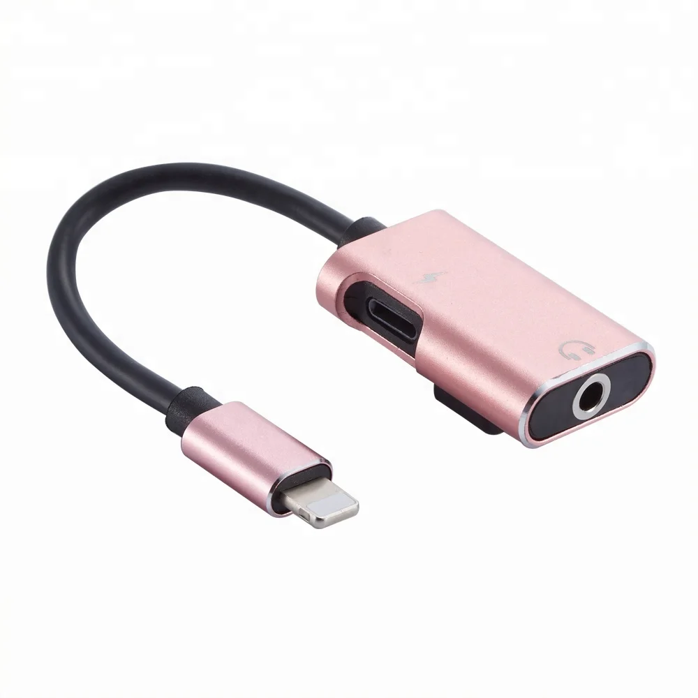 2 In 1 Charging Cable Mobile Phone Splitter 3.5 Mm Aux Headphone Jack
