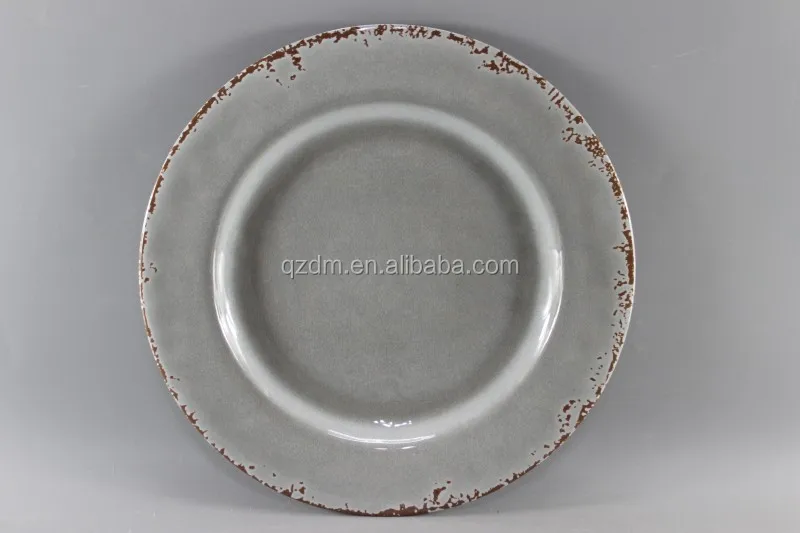 11"Rustic Melamine dinner plate Unbreakable Plate