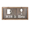 His & Hers Wooden Wine Cork & Beer Cap Wall Art Holder
