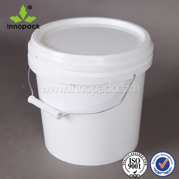 5kg White Pp Plastic Conical Bucket Customized Paint Bucket Plastic