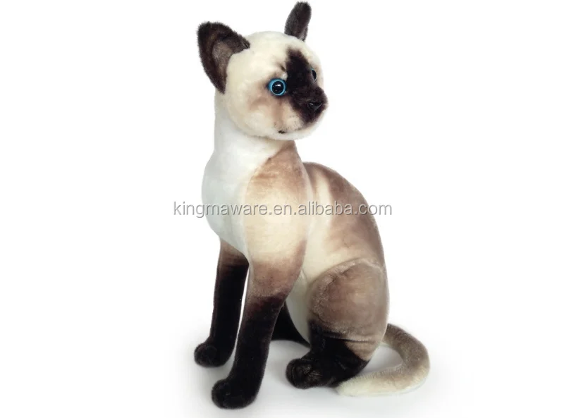 realistic siamese cat stuffed animal