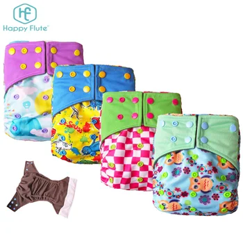Happy Flute Organic Bamboo Baby Cloth Diapers Pocket Reusable Diaper