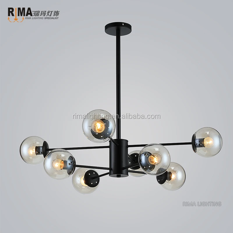Rima Lighting New Model Indoor Ceiling Fancy Rose Gold Pendant Light with Glass Ball