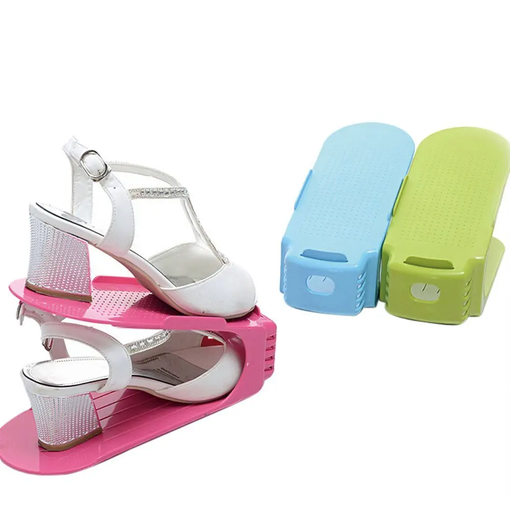 Amiley Hot sale Plastic Shoe Organizer Space Saving Storage Shoes Rack Durable Shoe Tower Shelf Set (Random)