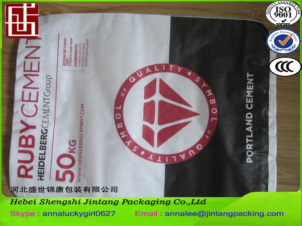 China Factory 50kg Moisture Plastic Cement Bag With Competitive Low ...