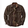 Hot High Quality Men Long Sleeve Journeyman Flannel Lined Rugged Shirt Jacket