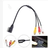 For VW For Audi AMI AUX Cable Adapter A3 A4 A6 A7 A8 Q5 Q7 R8 AMI MMI RCA 3RCA DVD Video Audio Input Wire Car Accessory #BA61