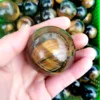 Wholesale tiger eye stone polished decorative big crystal balls spheres