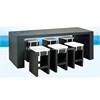 wicker bar table and chair set