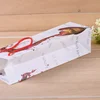 Custom logo fancy silk screen printing red promotional noble pp sheet plastic gift wrapping baga for wine