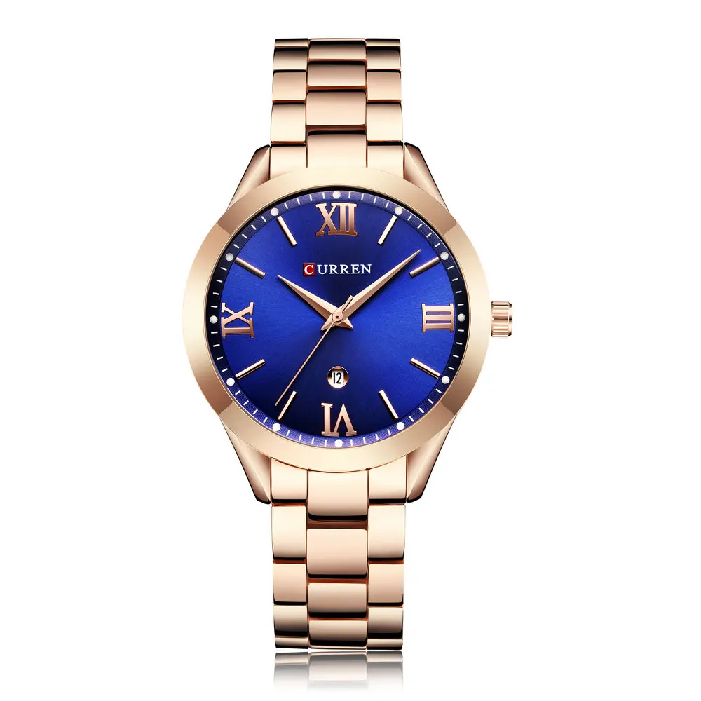 Curren 9007 Women Stainless Steel Quartz Watch Ladies Fashion Luxury