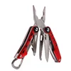 Multi - tool with a Knife , Saw , Screwdriver , Bottle Opener , Pliers a Carabin to mount on your key - chain or belt - loop
