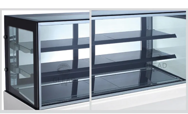 guangdong supplier glass display cake refrigerator showcase