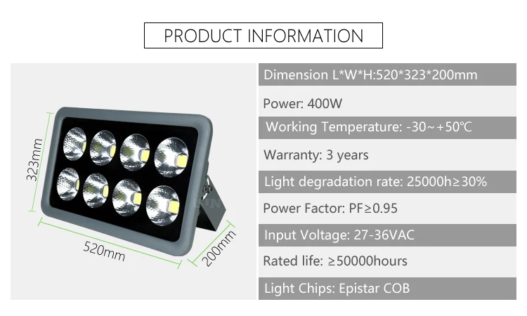 400 watt led flood light