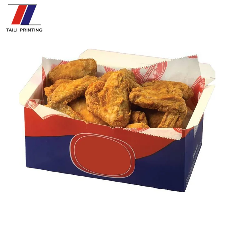 Ecofriendly China Box For Takeaway Fried Roasted Chicken Wing