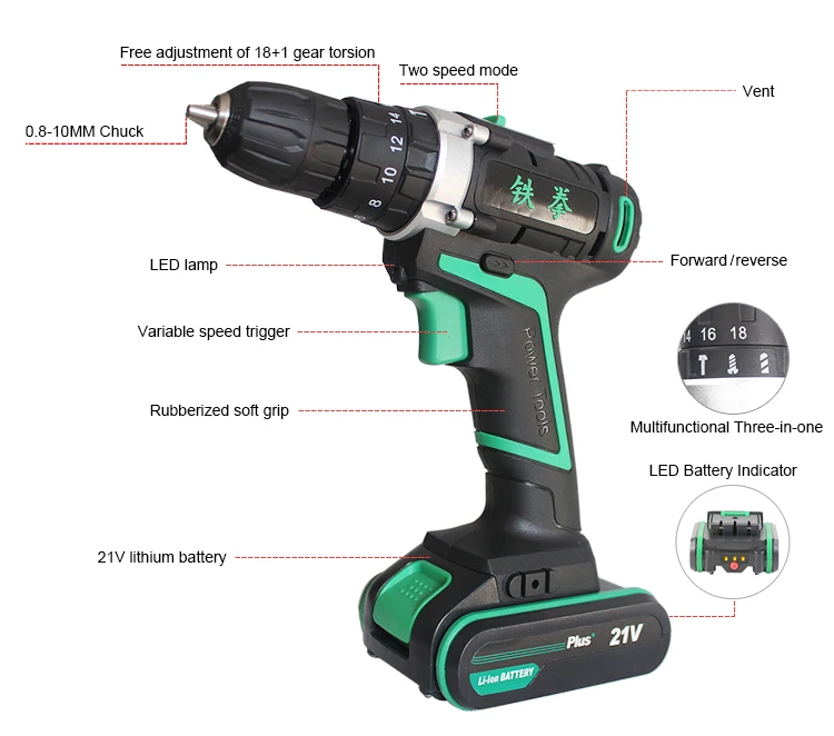 21v 45nm Portable 2.45kg Electric Hand Drill Machine Buy Electric