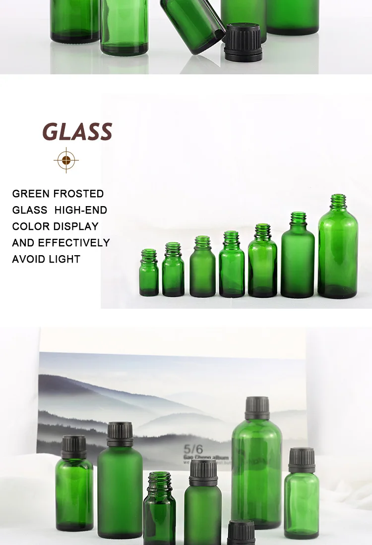 Download Wholesale 10ml Green Frosted Essential Oil Glass Bottles ...