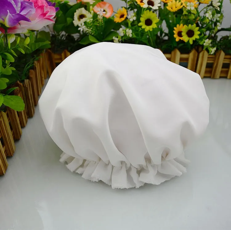 Durable Double Layers Sexy Women Bathing Shower Caps For Home Hotel Spa