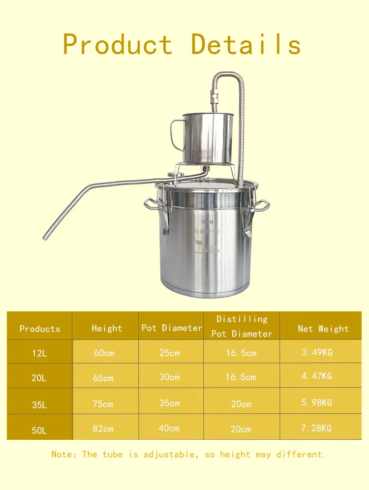 5gal Alcohol Distiller Moonshine Distilling Equipment Home Brewing