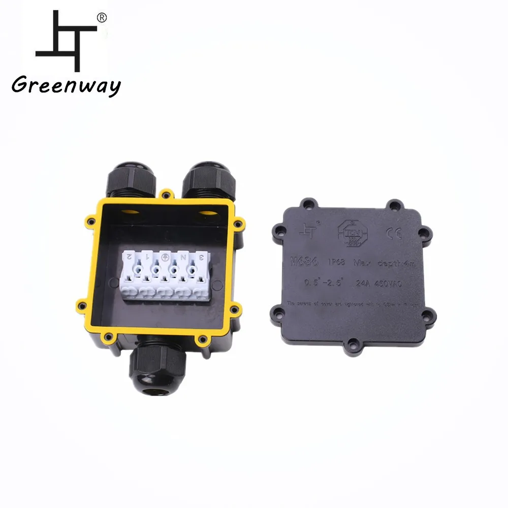 Greenway Ip68 Automotive Junction Box 3 Way Junction Box Waterproof ...