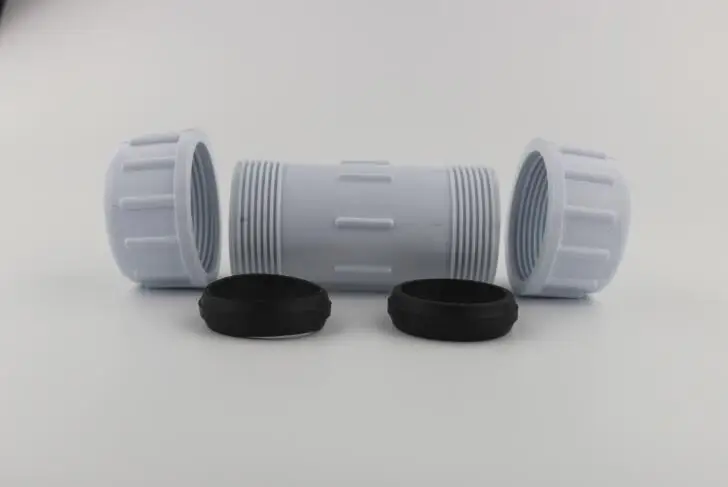 Plastic PVC Hydraulic Quick Pipe Compression Coupling Fitting