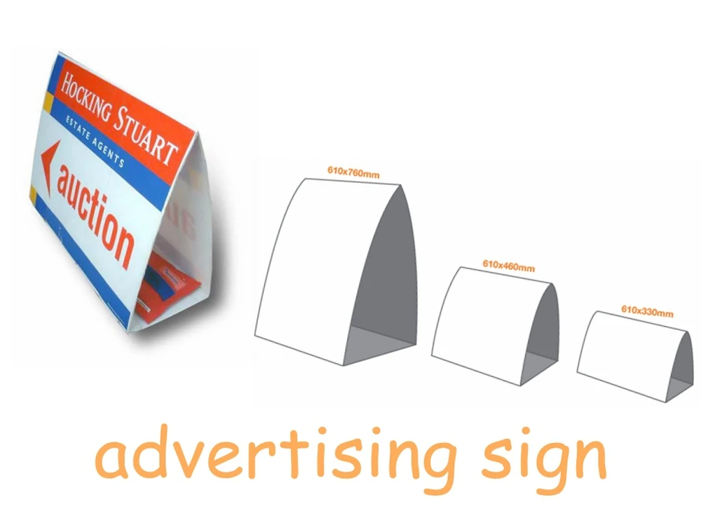 Plastic Corrugated Triangle Shape Notice Sign/aframe Plastic Signs