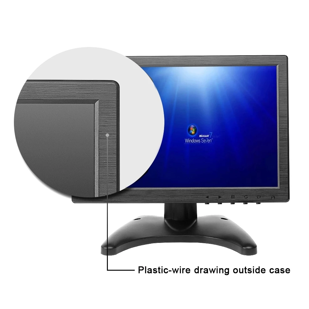 1920x1200 wide screen 10.1 inch industrial grade high brightness LCD monitor for cctv