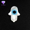 Hot sale nature shell evil eye mop hamsa hand shape for jewelry
