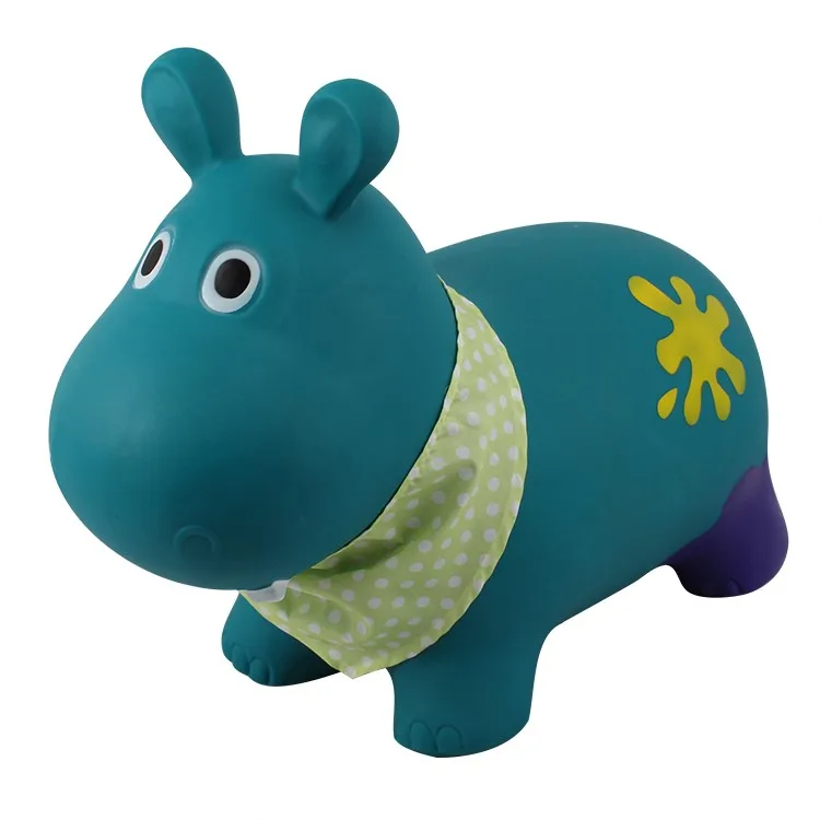 Pvc Inflatable Hippopotamus Toy Wearing A Scarf For Children Hopping ...