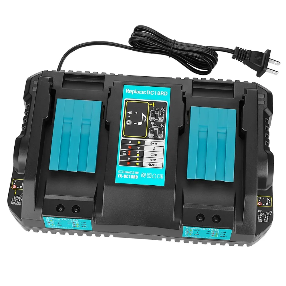 Dual Port Fast Charger Replace For Makita Power Tool Battery 10.8v To