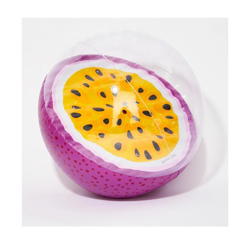 
Inflatable beach ball with 3D Fruit dragon dolls inside 