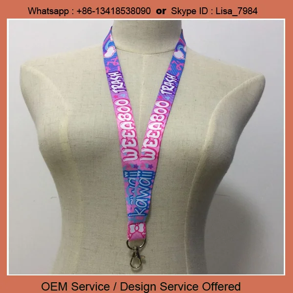 Eco-friendly Custom Printing Key Lanyard Kawaii Cute Fashion Funny ...