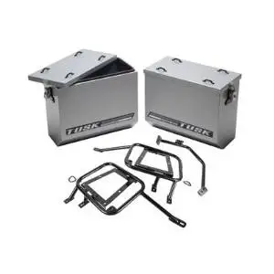 Tusk Aluminum Panniers Pannier Racks Large Black KLR650 1987-2007