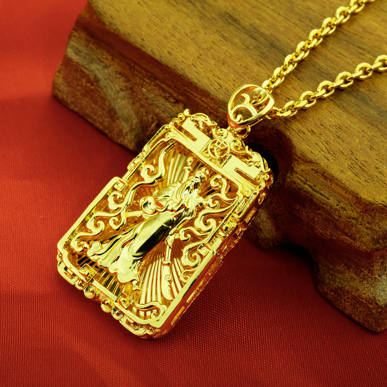 Euro Coin Gold Queen Guan Gong Pendant Vietnam Necklace Dubai New Gold Chain Design For Men