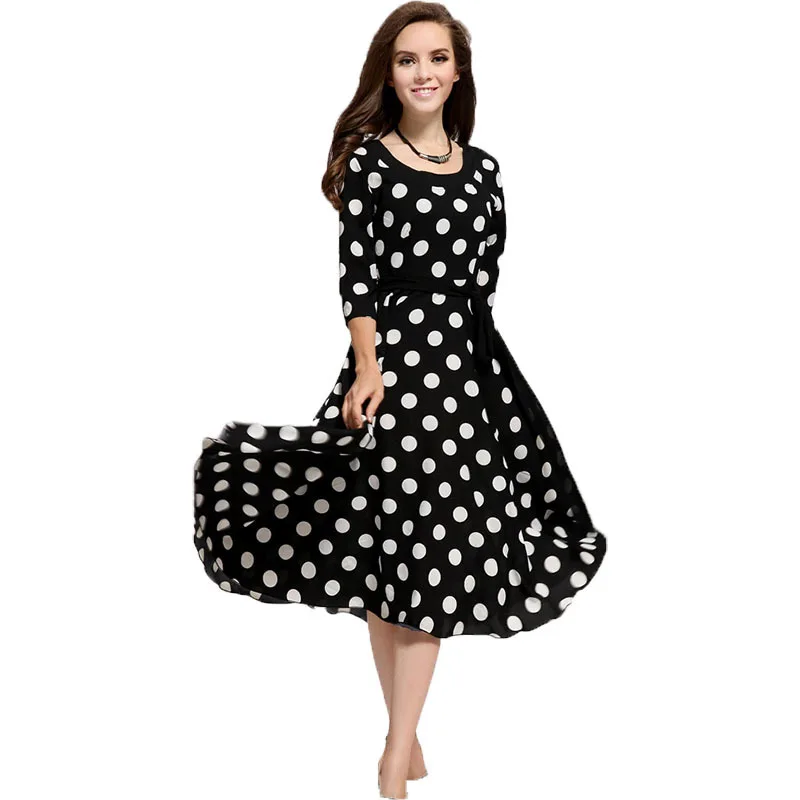 Women summer style dress 2016 new Plus size polka dot one
