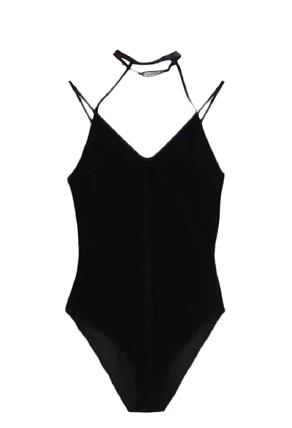Zimaes-Women Sling Halter Off-Shoulder Velour Solid Colored Cami Vest
