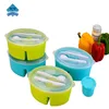 Multi-functional Lunch Box With Cutlery Set Camping Food Containers Plastic Salad Box