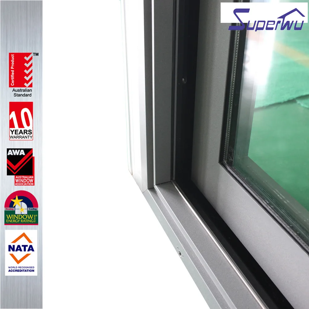 double panel tempered glass powder coated aluminum frame metal stained glass door