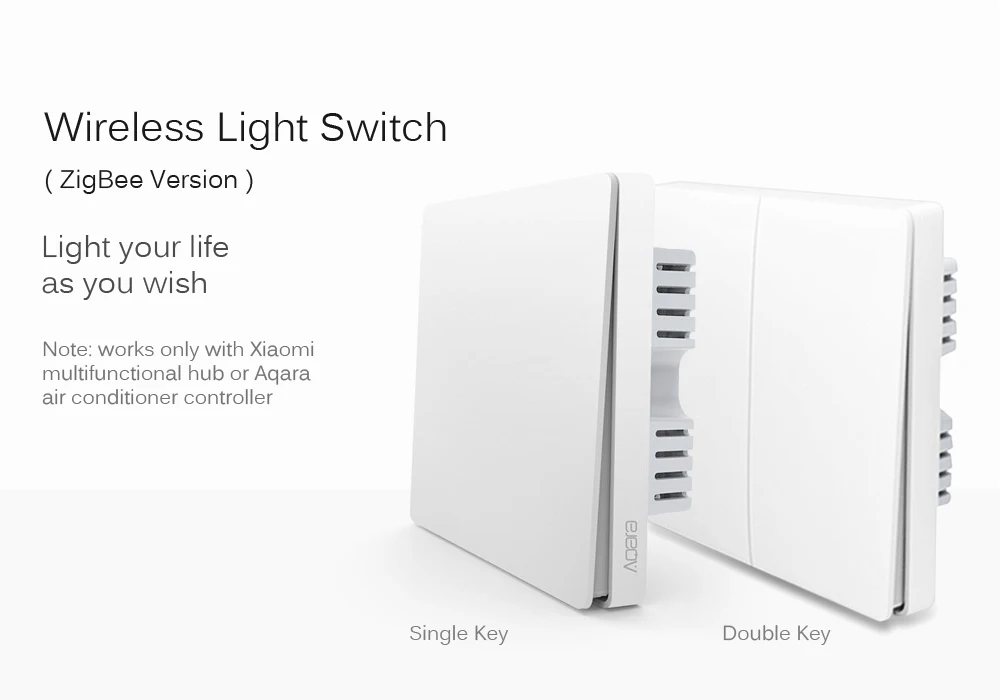 Xiaomi Aqara Smart Wireless Wall Switch Light Schalter Remote Control APP H3P9 