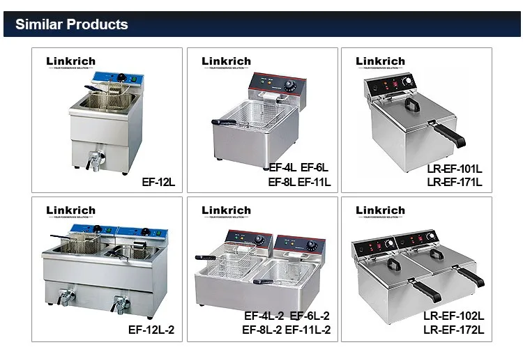 New design stainless steel best healthy fat deep fryer with drain valve