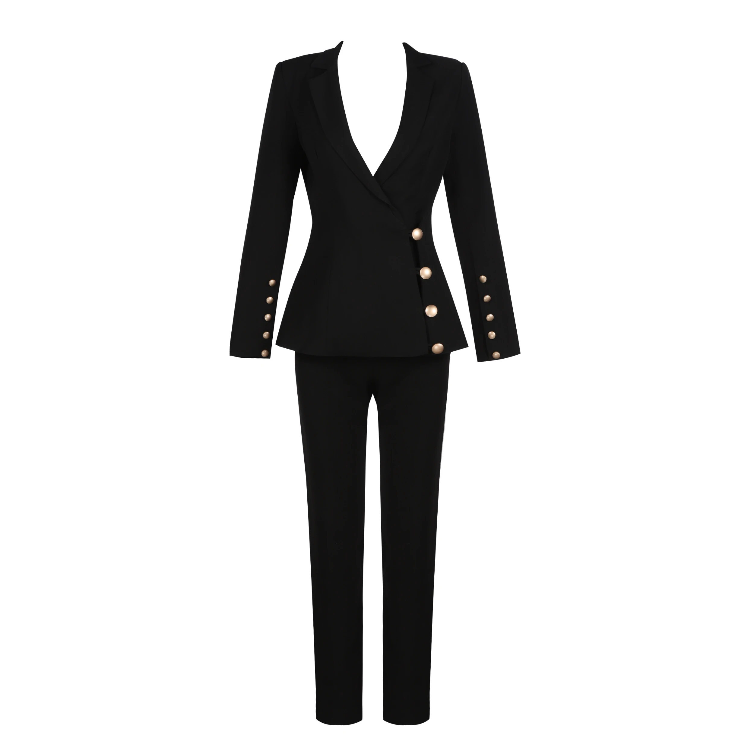 2018 custom design western sexy pencil pant suit women two piece