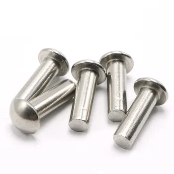 Stainless Steel Oval Head Solid Rivets - Buy Solid Rivets,Oval Head ...