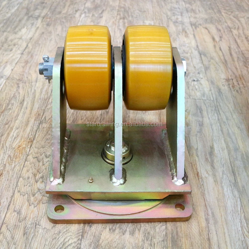 Ss Ultra Heavy Duty Polyurethane Dual Wheel Plate Swivel 10 Ton