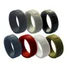 8mm plaid pattern green black silicone rings outdoor sports wedding engagement ring